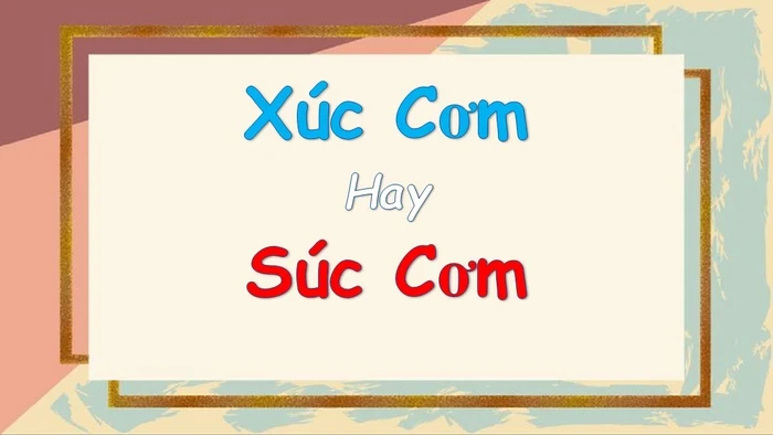Giải đáp chi tiết: "Xúc cơm" là đúng chính tả