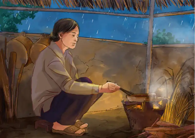 Ý nghĩa biểu tượng sâu sắc của hình ảnh bếp lửa